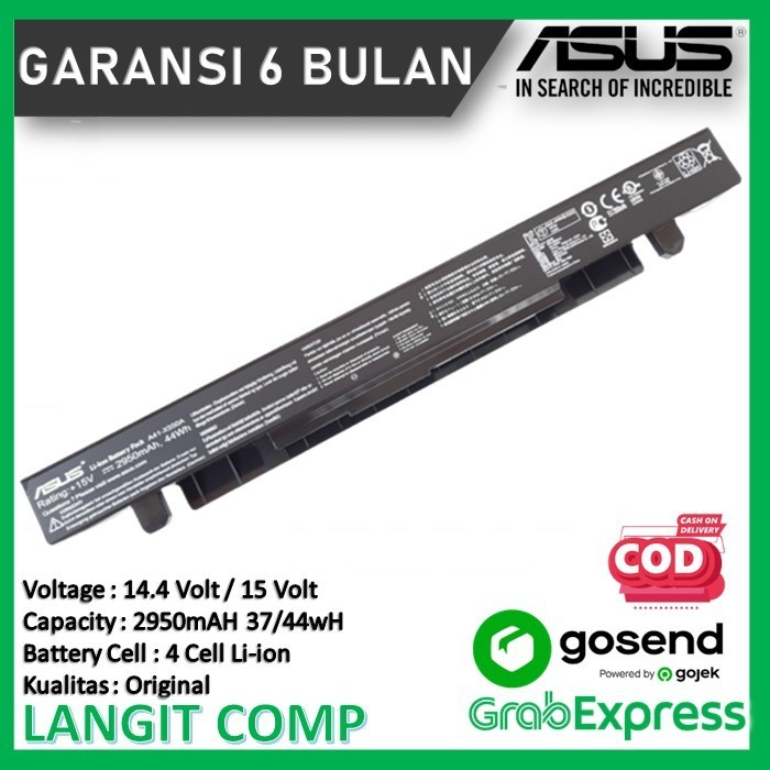 Baterai Laptop Asus X552 X552L X552C X552CL X550A