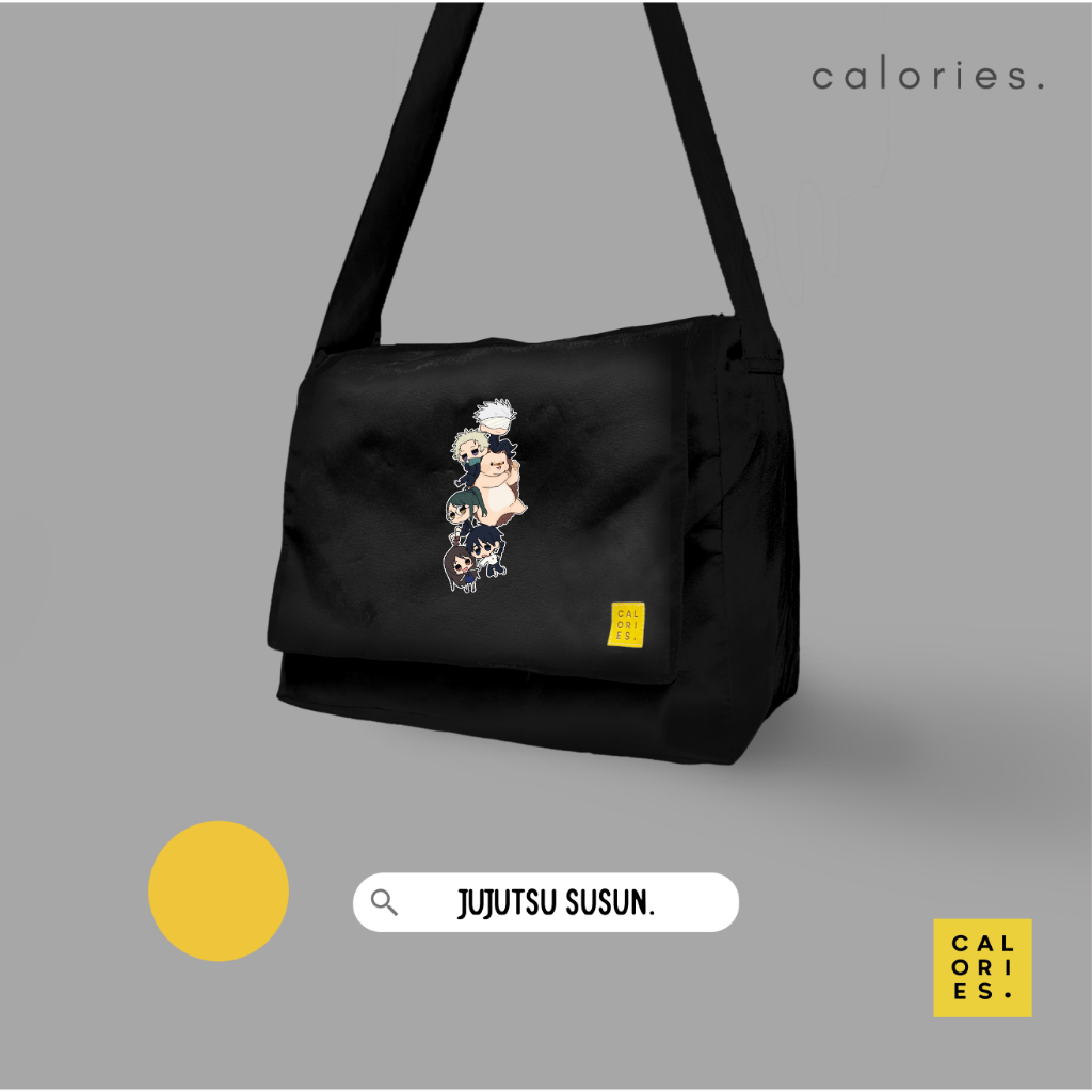 Calories Tas Slempang Messenger ANIME Jujutsu kaisen itadori yuuji gojou satoru  #msjk