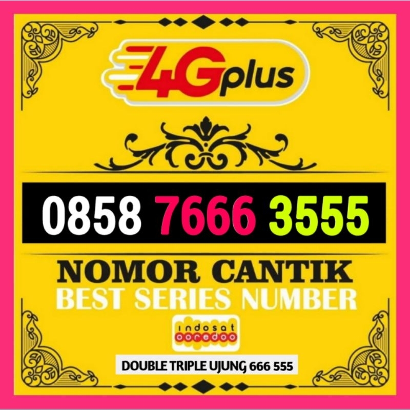 NOMOR CANTIK INDOSAT DOUBLE TRIPLE UJUNG 666 555