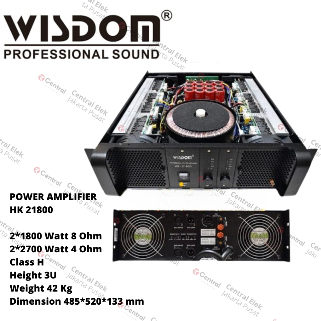 Power wisdom hk21800 power amplifier wisdom hk-21800