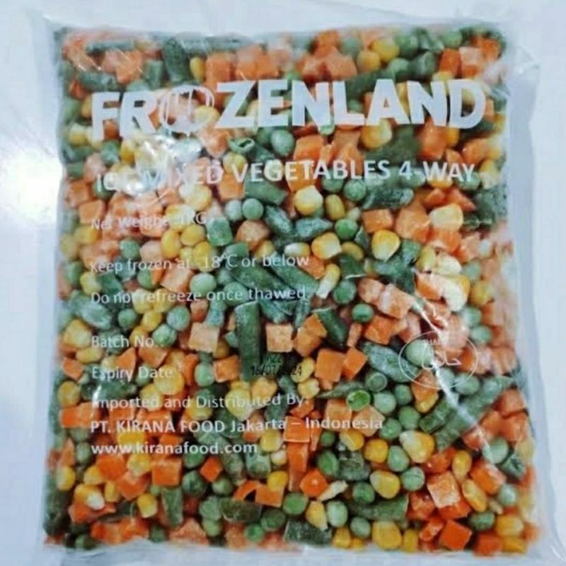 

Mix Vegetable Frozenland 1 kg 1kg Sayuran Frozen Mix Sayur Frozen Mix Sayur Beku Mix Vegetable