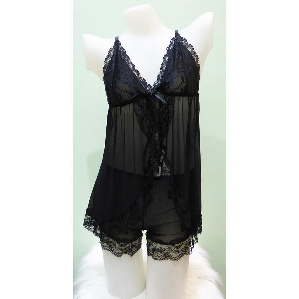 Lingerie Baju Tidur Sexy Setelan Transparan #3605 - GASP
