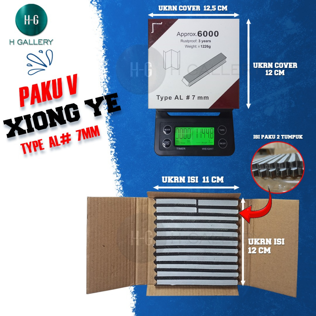 SHENG QI XIONG YE - SHENGQI XIONGYE - PAKU V / V NAIL 7MM / V-NAIL / PAKU JOIN BINGKAI JOINT FRAME