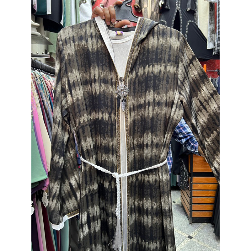 ABAYA HOODIE MOTIF ABSTRAK || ABAYA INNER + OUTER || ABAYA IMPOR MESIR ORIGINAL