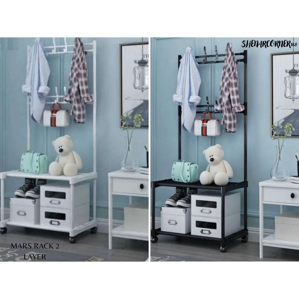 SHENAR RAK GANTUNG BAJU / Stand Hanger Rak Sepatu / GANTUNGAN Jaket Topi Rak /  Rak Jemuran Baju / R