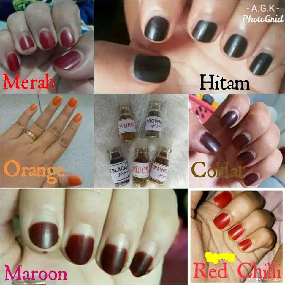 Kutek Bubuk Muslimah/ Henna Bubuk Pacar Kuku Muslim / Nail Henna / Bubuk Hena Arab Original Pacar Mu