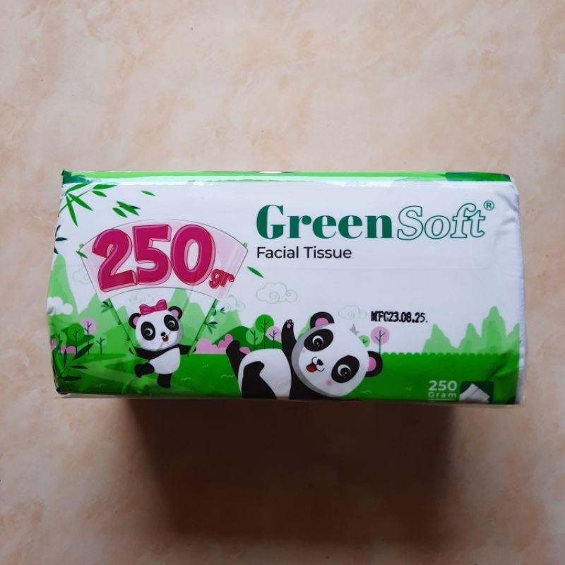 TISU PANDA GREEN SOFT 250SHEETS MURAH