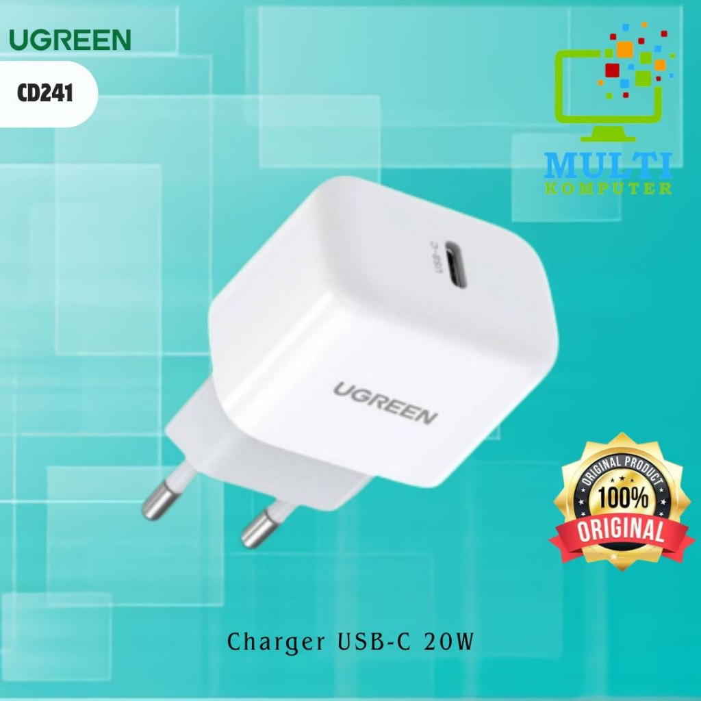 UGREEN USB Wall Charger USB-C 20W Mini PD - CD241