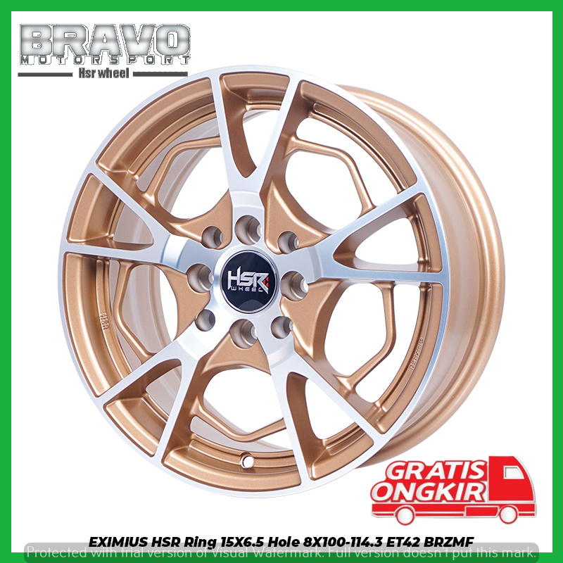 VELG RACING HSR EXIMIUS RING 15 BRONZE UNTUK MOBIL AGYA PROTON GEN MARCH VIOS R15