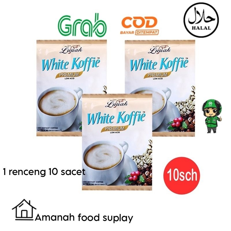 

LUWAK WHITE COFFE 1 RENCENG ISI 10 SACET