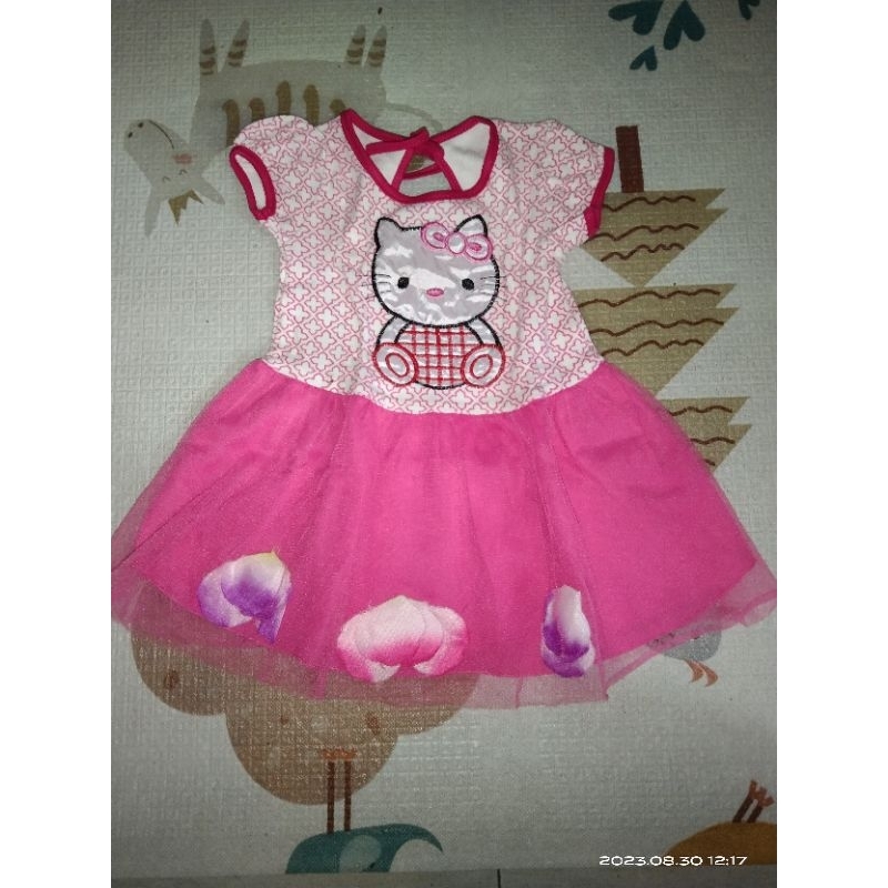 PRELOVED DRESS BAYI BAHAN KATUN MIX TILE POLOS