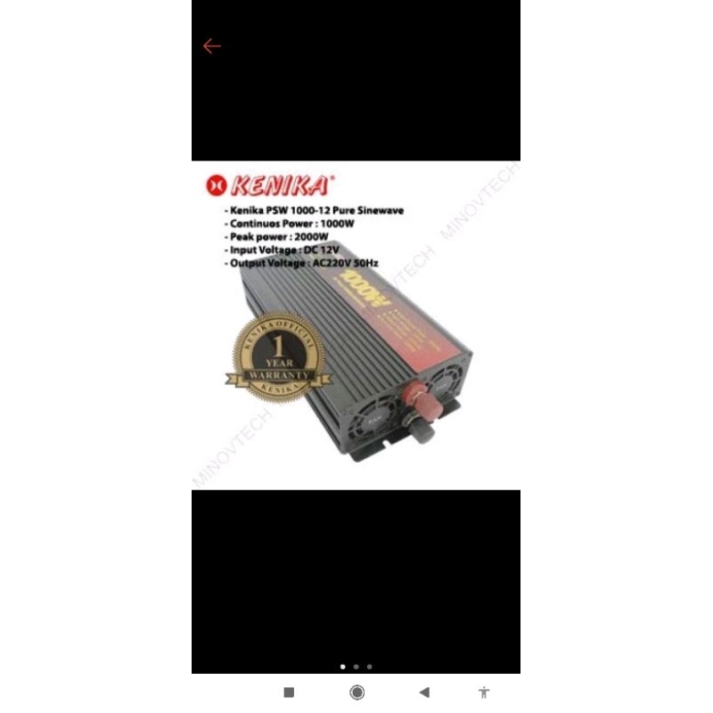 Inverter Kenika psw 1000 watt
