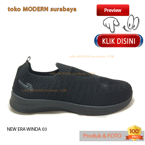 Sepatu wanita casual slip on rajut NEW ERA WINDA 03