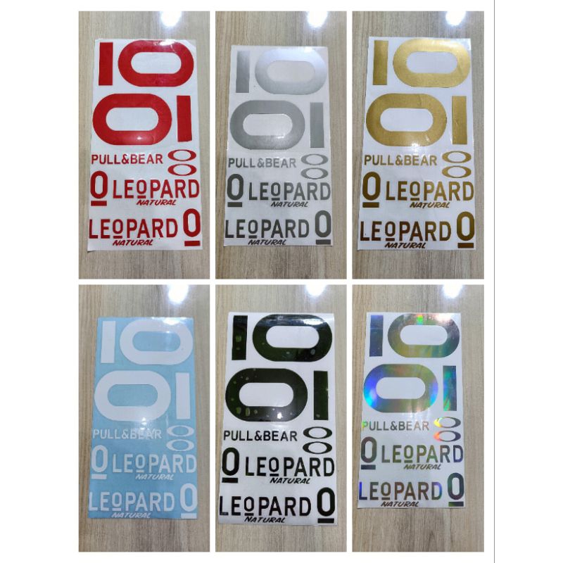 Stiker sticker helm LEOPARD satu set stiker helem leopard