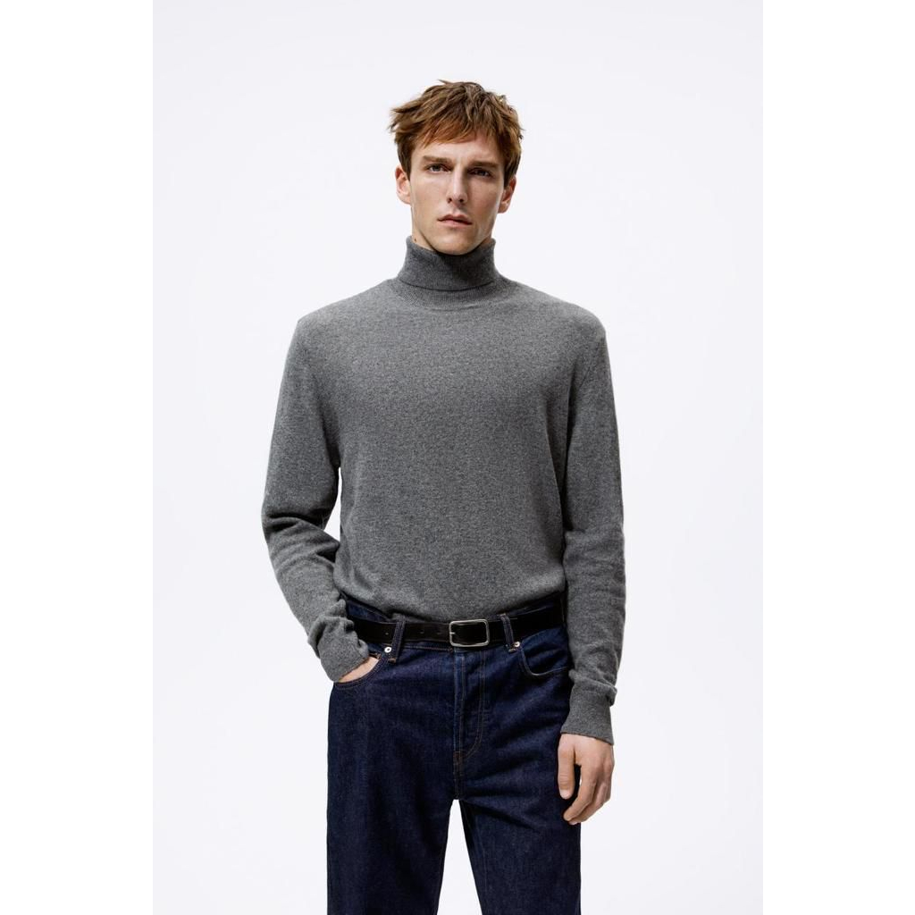 ZR ZARA Sweater Turtleneck Pria Wanita Import