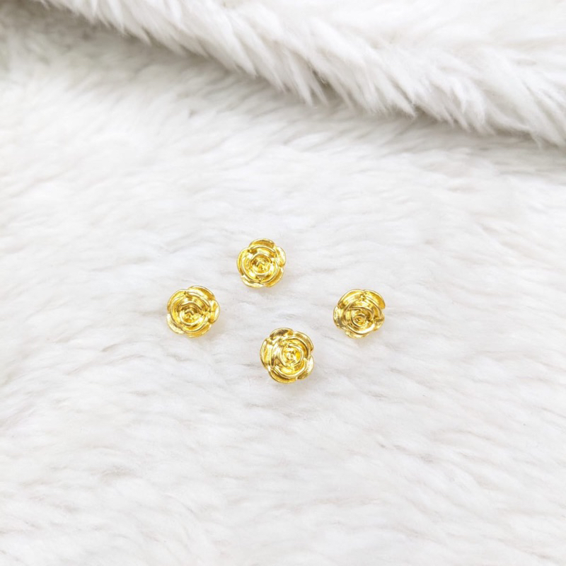 Gelang Tali Emas Hongkong Charm Mawar 24k 999%