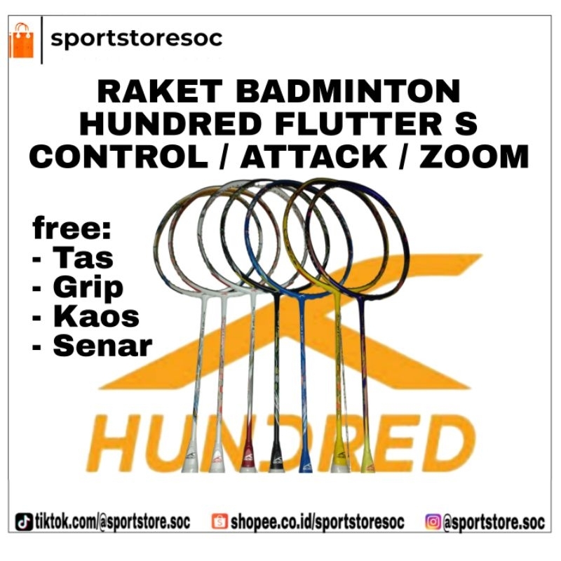 RAKET BADMINTON HUNDRED FLUTTER S