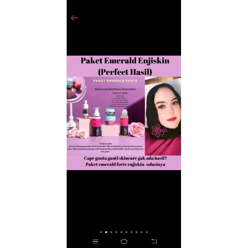 Skincare Wajah paket Emerald Skincare dilengkapi serum DNA SALMON
