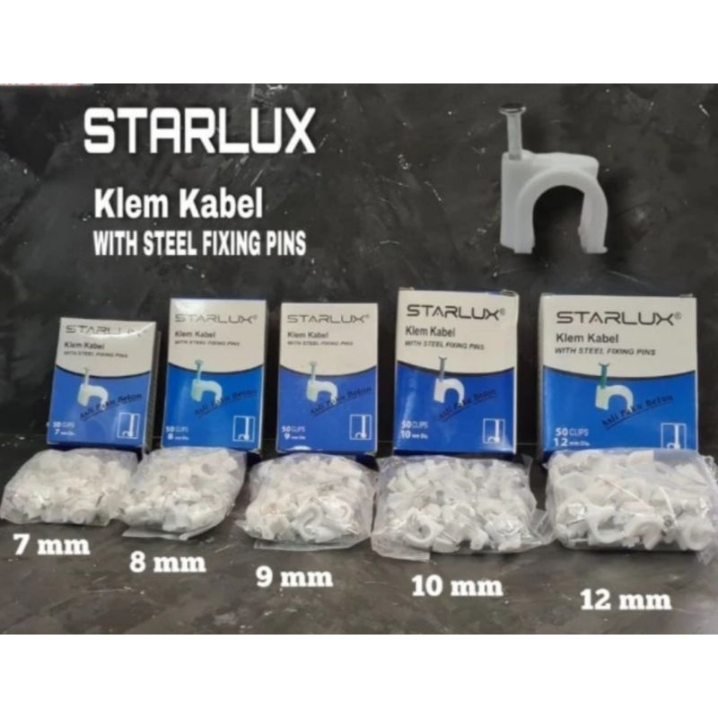 KLEM KABEL PAKU BETON 8MM / KLEM KABEL BAGUS 8 MM