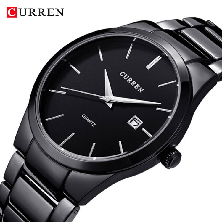GRATIS BOX JAM + CURREN 8106 Jam Tangan Pria Analog Stainless Steel CURRENOS