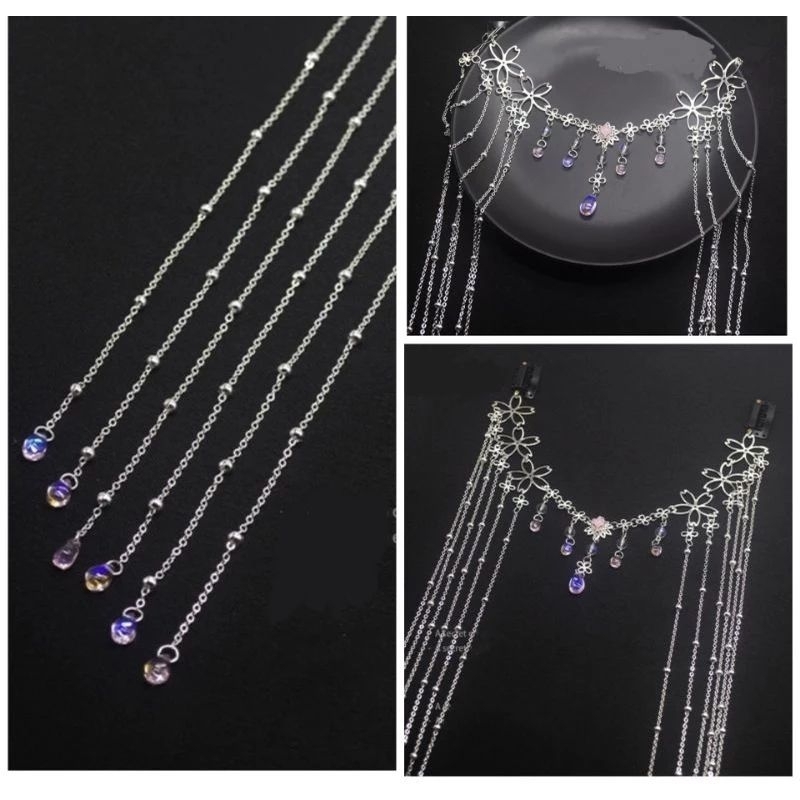 Headchain Juntai Perak Mutiara - Aksesoris Dahi Mewah