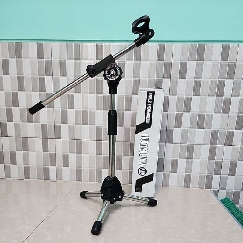 Stand Mic Pendek Stainless steel +Holder