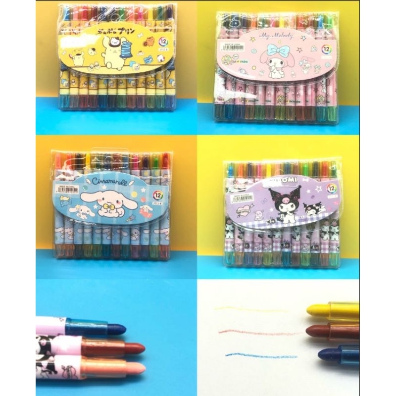 

CRAYON PUTAR KARAKTER FANCY SANRIO / OIL PASTEL 12pcs