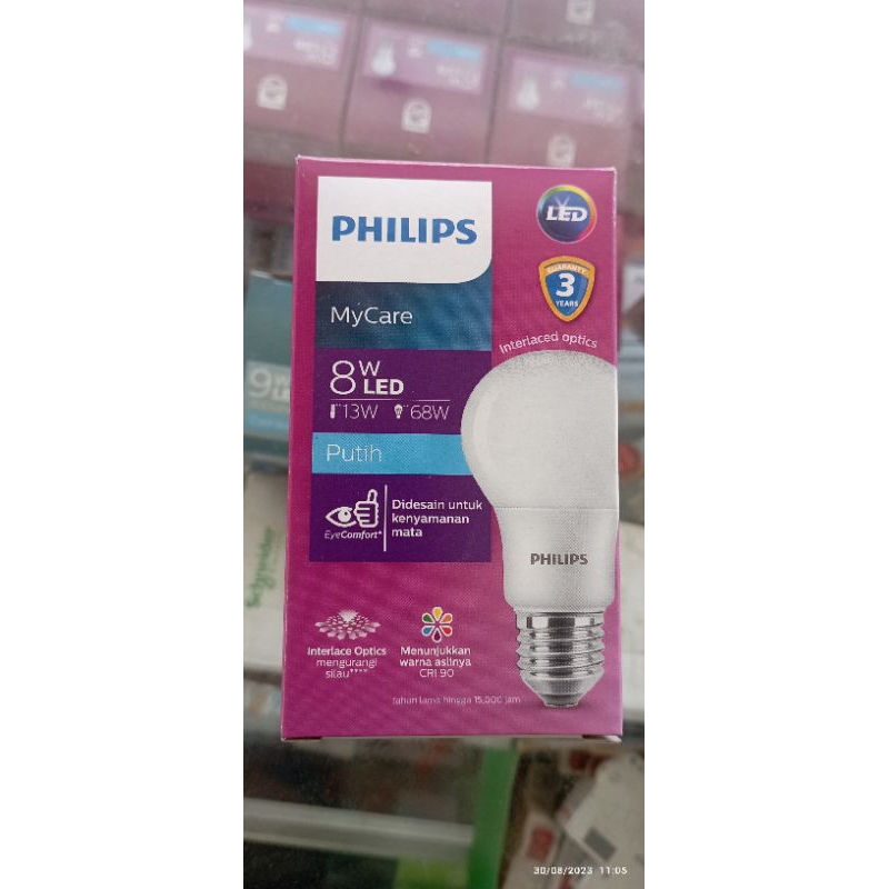 Lampu LED Philips 8w Lampu rumah tangga Lampu murah awet Lampu plafon Lampu gantung