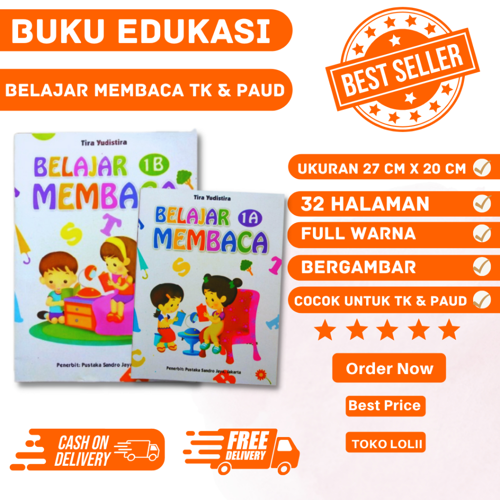 

Buku Belajar Membaca 1a 1b Untuk Tk & Paud Full warna