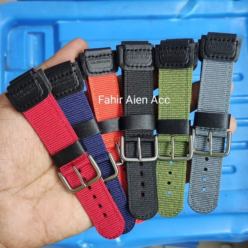 TALI JAM CASIO AE1000 AE1300 AW80 W745H SGW400 TALIJAM KANVAS CANVAS 18MM