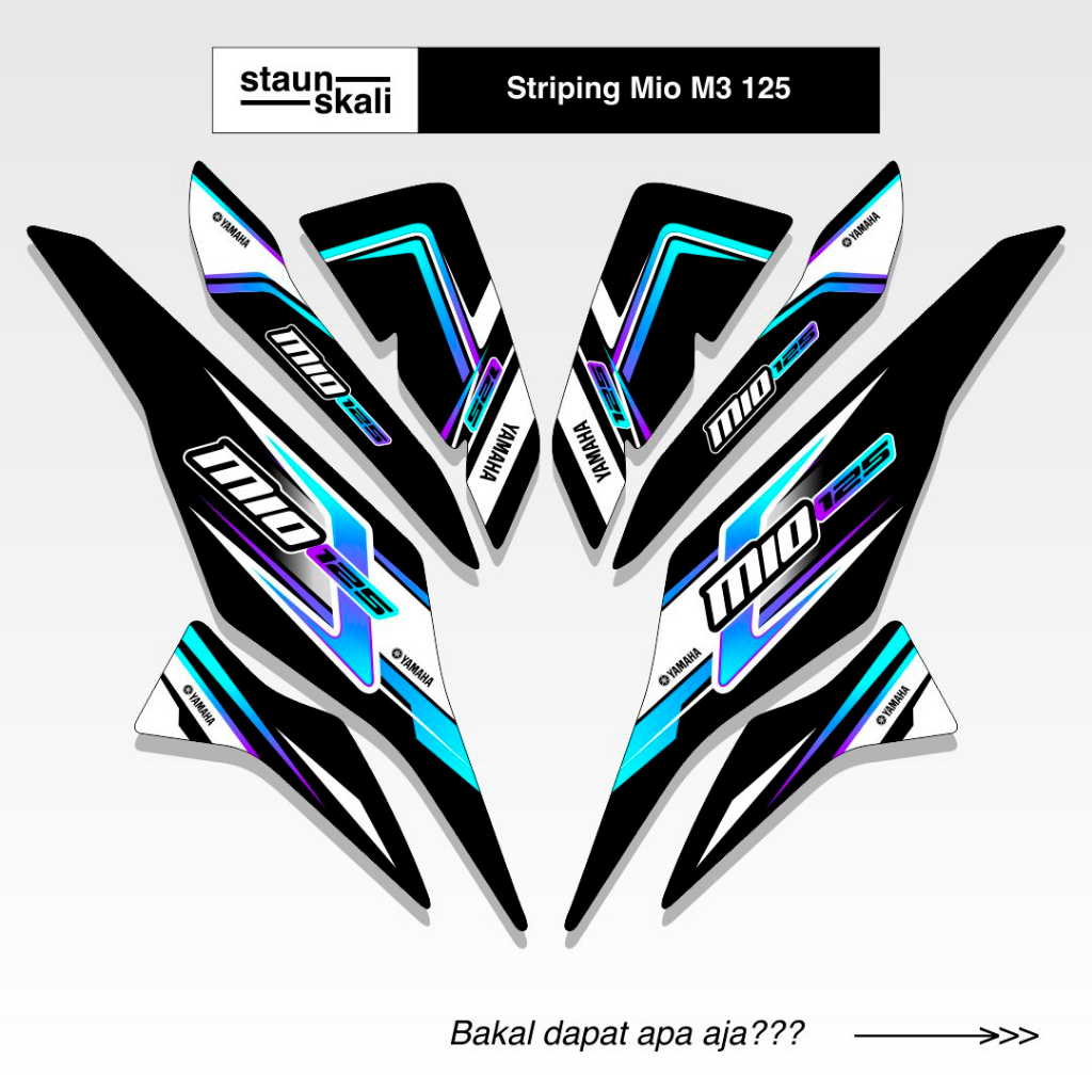 Striping Mio M3 125 Variasi (11) Z 125i Yamaha Full Body 2013 2014 2015 2016 2017 2018 2019 2020 202