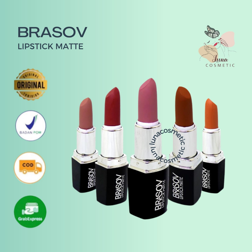 BRASOV Lipstick Matte 3.8g BPOM | lipstik mate