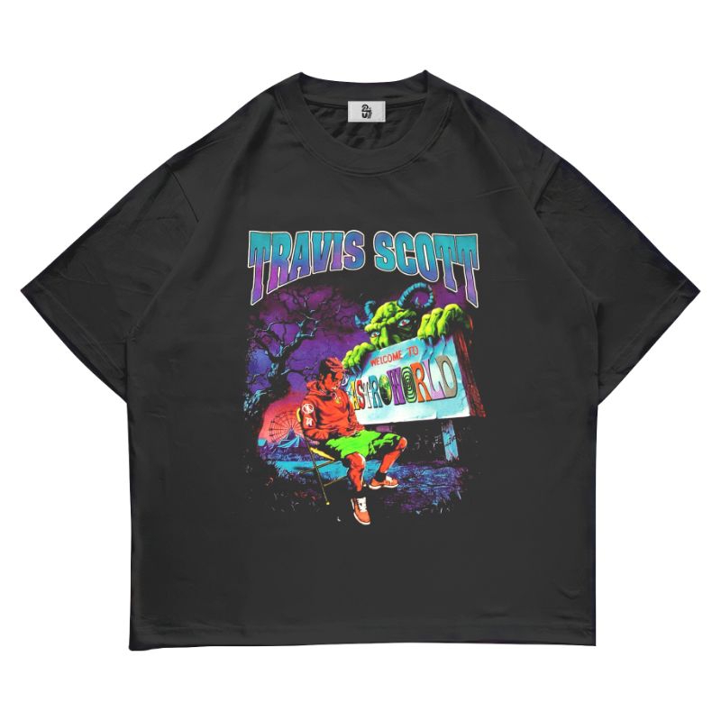 UMSSTORE | T-SHIRT BAJU RAPPER TRAVIS SCOOT ASTRO WORLD 10 | PUTIH KAOS OVERSIZE 30S | ANAK | PRIA D