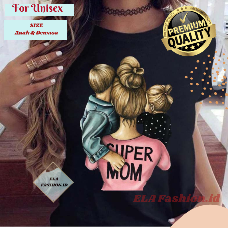 Kaos Couple Pasangan Ibu dan Anak Laki Laki Perempuan