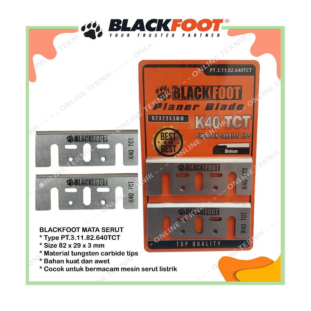 Mata Serut TCT K40 Planer Blade Mata Pisau Serut Original BLACKFOOT