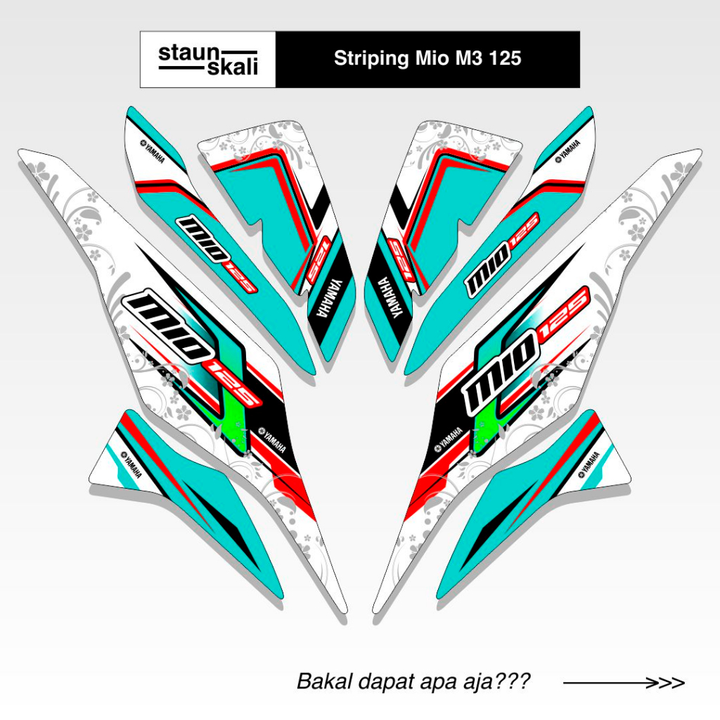 Striping Mio M3 125 Variasi (14) Z 125i Yamaha Full Body 2013 2014 2015 2016 2017 2018 2019 2020 202