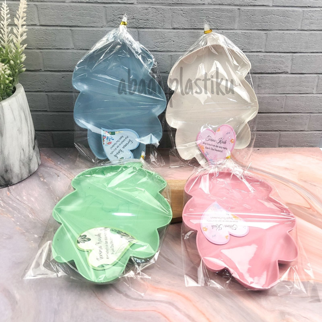 Souvenir Piring Daun Plastik Kemas Plastik