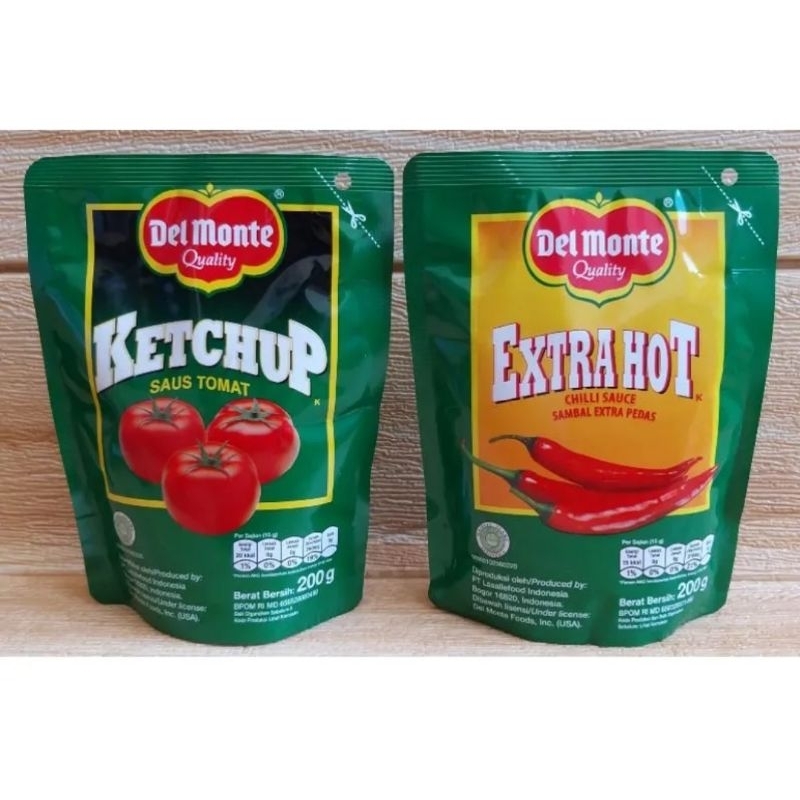 

Del Monte Ketchup/Saos Tomat/ Del Monte Sambal Extra Hot Chili Sauce 200gr