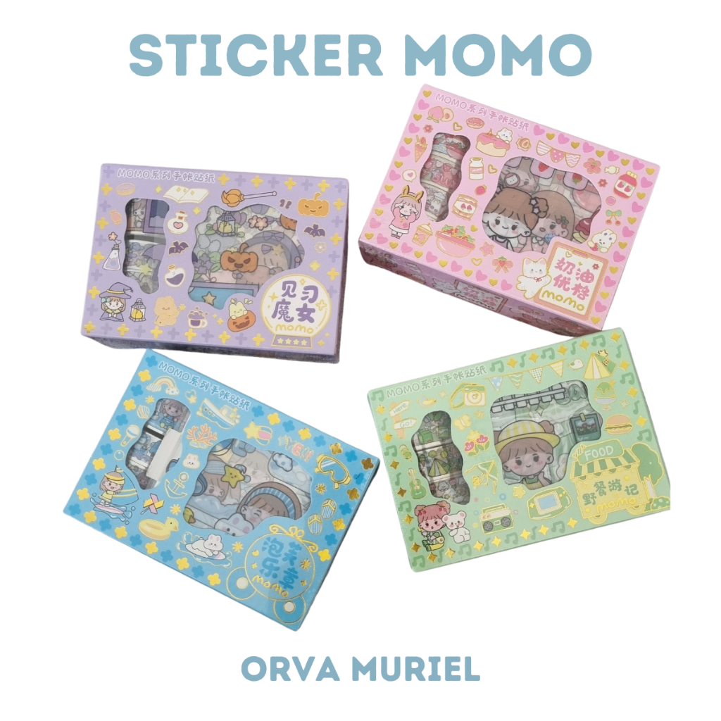 

ORVMRL - Sticker MOMO Cute Aesthetic untuk Journal, Diary, dan Kreasi
