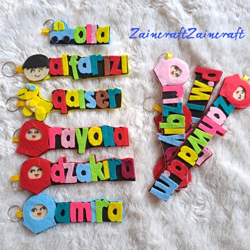 gantungan kunci nama/gantungan nama/gantelan tas