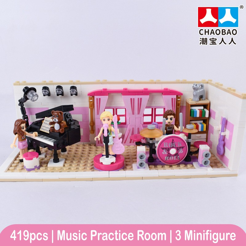 Mainan Bricks Chaobao 7240 Music Pratice Room Princess