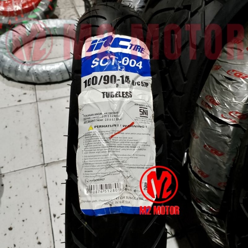 BAN IRC 100/90-14 SCT004 TUBELESS