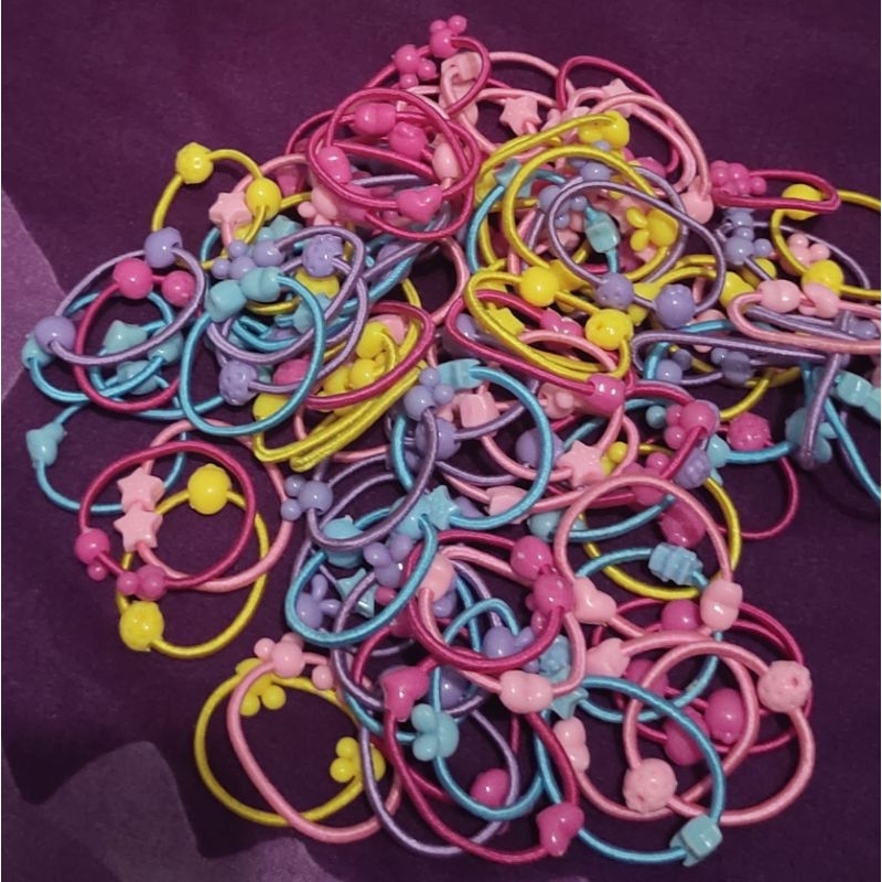Ikat Rambut Anak 100 pcs free pouch