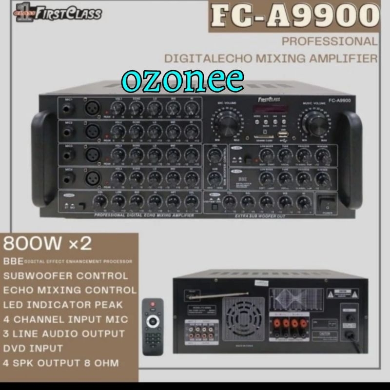 Amplifier Digital Echo Mixing Amplifier Firstclass FC-A9900 FCA 9900