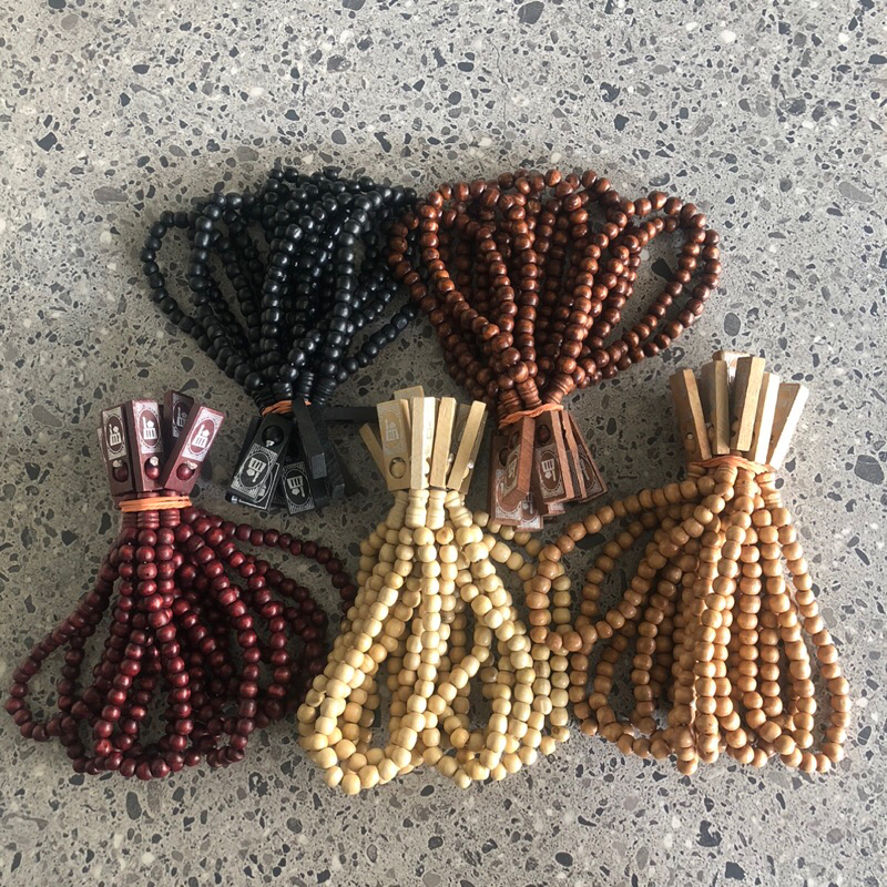 (READY STOCK) GELANG TASBIH / TASBIH 33 / OLEH OLEH HAJI UMROH / TASBIH KAYU / OLEH OLEH JOGJA
