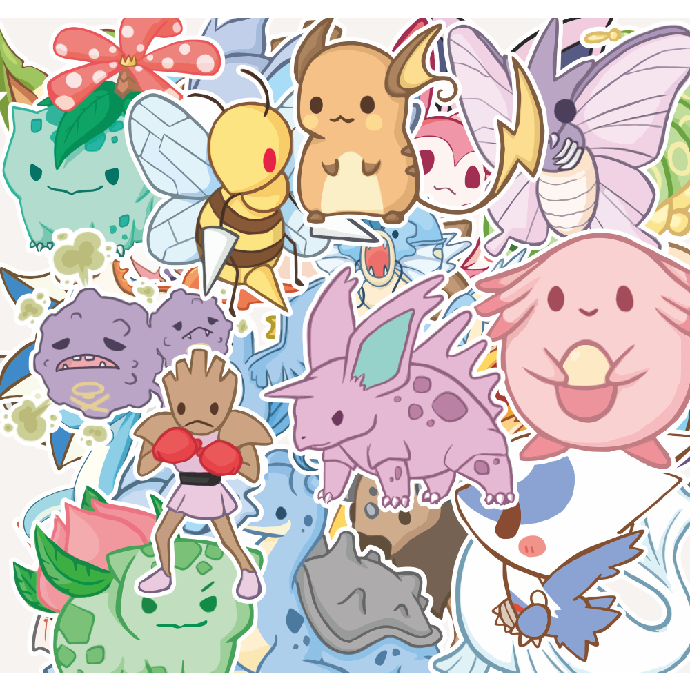 

(20 pcs) stiker scrabbook POKEMON-cute/murah/stiker random/bisa cutting/label random