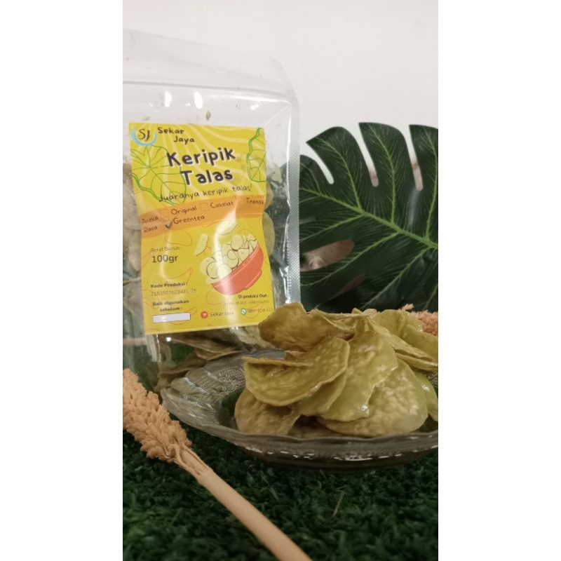 

Keripik Talas rasa greentea lumer 100gr