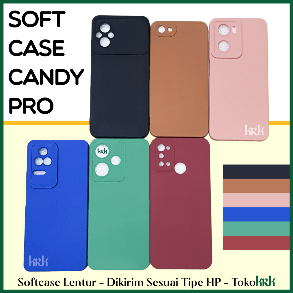 KRK Softcase Oppo A1k A7 A3s A5s A11K A12 A15 A15s Case Candy Pro Silikon Warna Protection Camera Hi