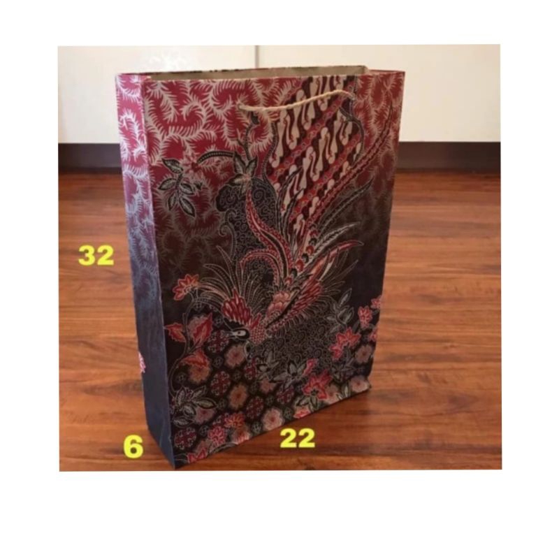 

Paperbag Pembelian min 20pcs/ kelipatan 20pcs Paperbag Folio Batik Merah 22x6x32 Paperbag Batik Merah Motif Tas Kertas Tas Tali Goodie Bag Shopping