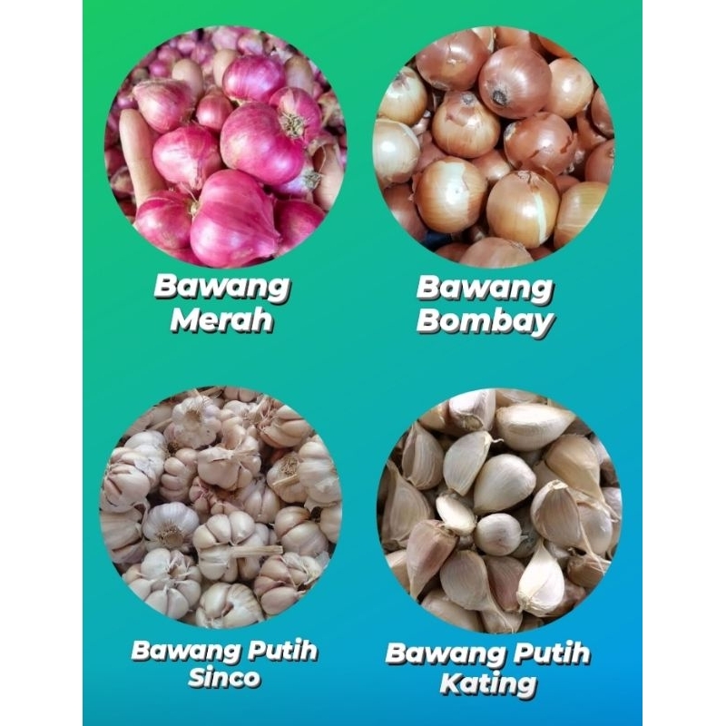 

Bawang merah/putih/bombay (timbangan 1kg.an)